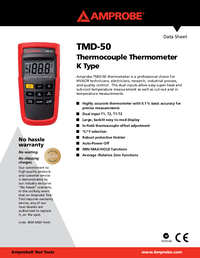 Thumbnail of document Data Sheet - TMD-50 Thermocouple Thermometer K-Type